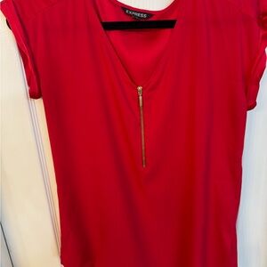 LOT OF 2 Express Women’s V-Neck Short-Sleeve Tops. Small but fit like Medium